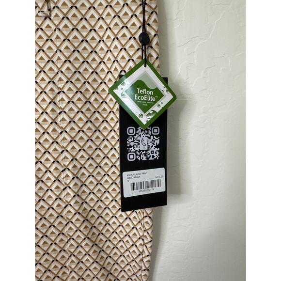 A. Putnam Kick Flare (more than just golf) pants in Grid Clay  Size Small (NWT) - Picture 4 of 12